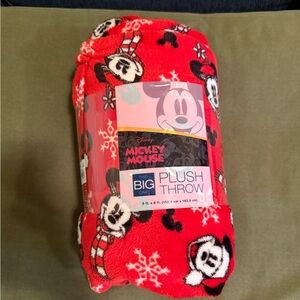 Disney Mickey Mouse Red Plush Throw
